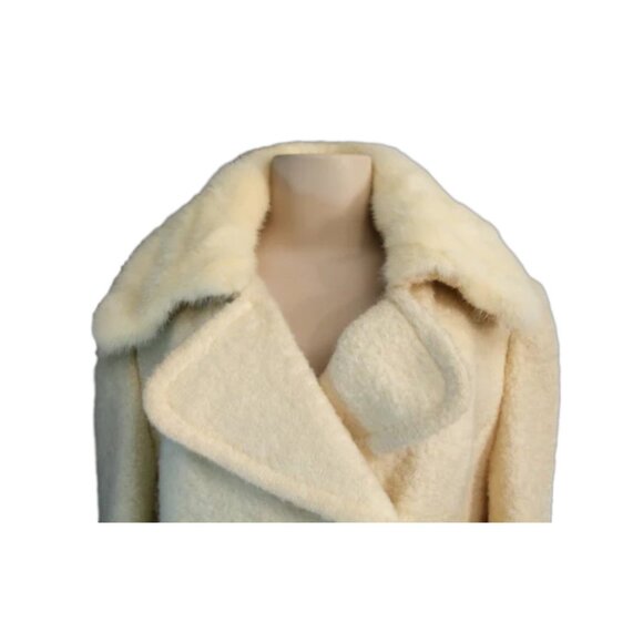 VINTAGE BERROCO Mink/Wool Bouclé Coat - Picture 4 of 9